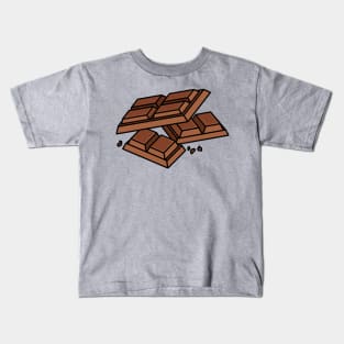 Chocolate Bar Pieces Digital Illustration Kids T-Shirt